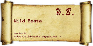 Wild Beáta névjegykártya